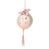 and Green Flannel Christmas Ball Ornaments for Holiday Tree Decor, Hanging Decoration
