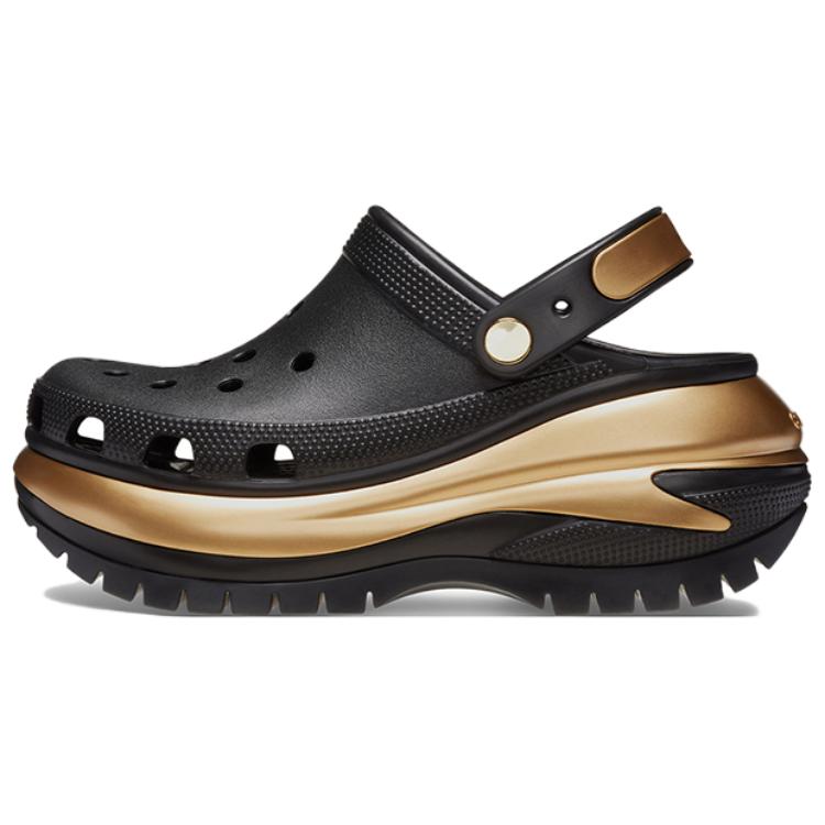 Crocs Moteriktige pustende tresko damesko svart gull 210368-072