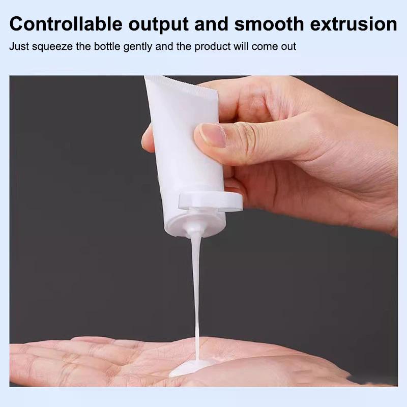 10 Piezas 15/20/30/50/100ml Blancos Tapa Flip Vacíos Tubos Exprimidor Recargables A Prueba de Fugas Viaje Para Crema de Manos Cuidado de la Piel Loción DIY