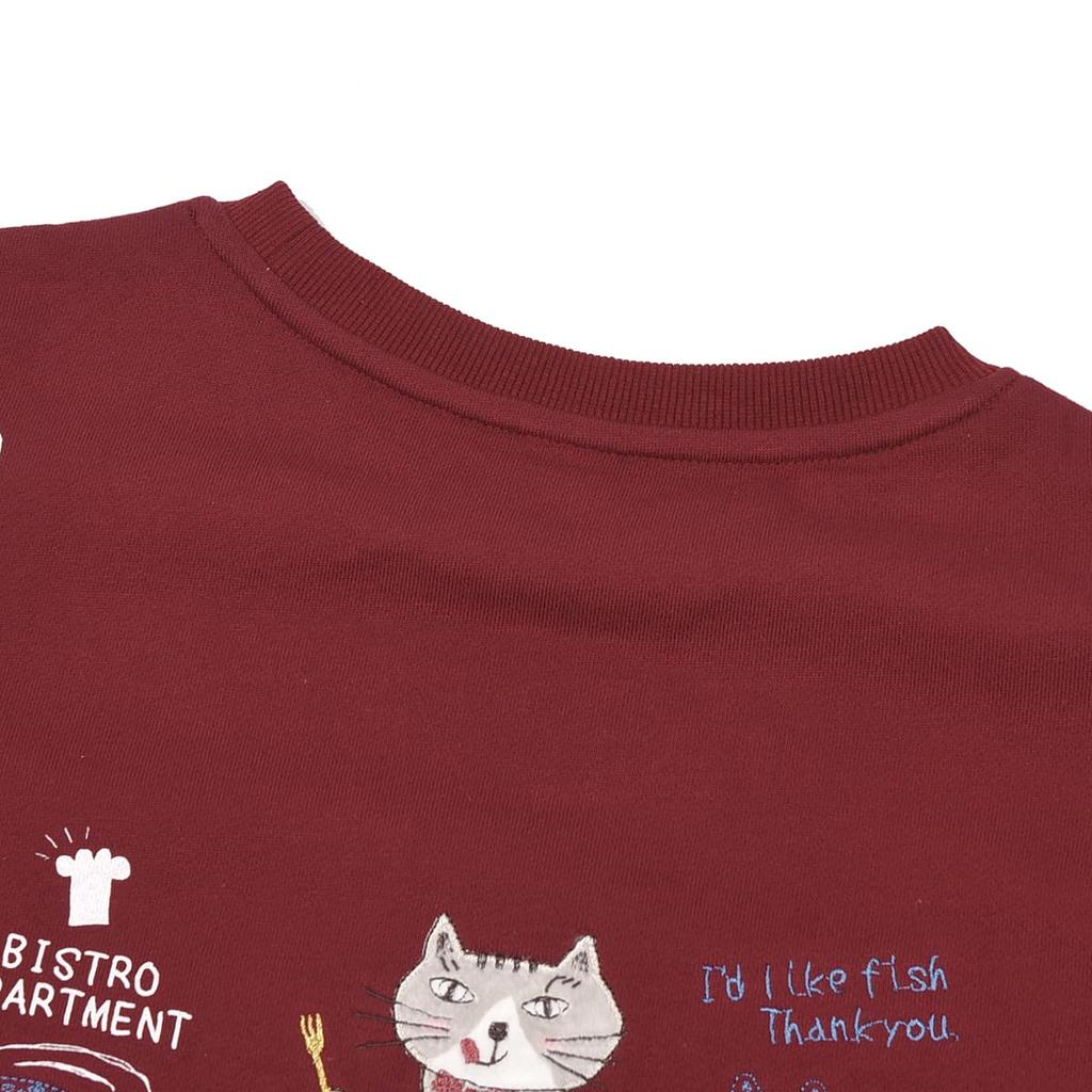 Kusguru Japan Mini Fleece BK204 Women's Sweatshirt, Red,