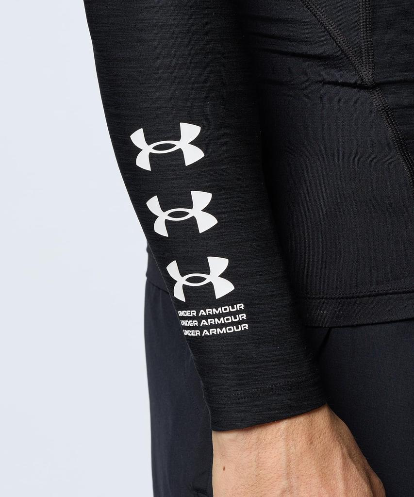 UA Heat Gear Armor Compression Novelty Long Sleeve Shirt Training Black S Men's