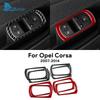 4PCS Real Soft Carbon Fiber Sticker For Opel Corsa 2007 2008 2009 2010 2011 2012 2013 2014 LHD RHD Car Window Lift Button Frame