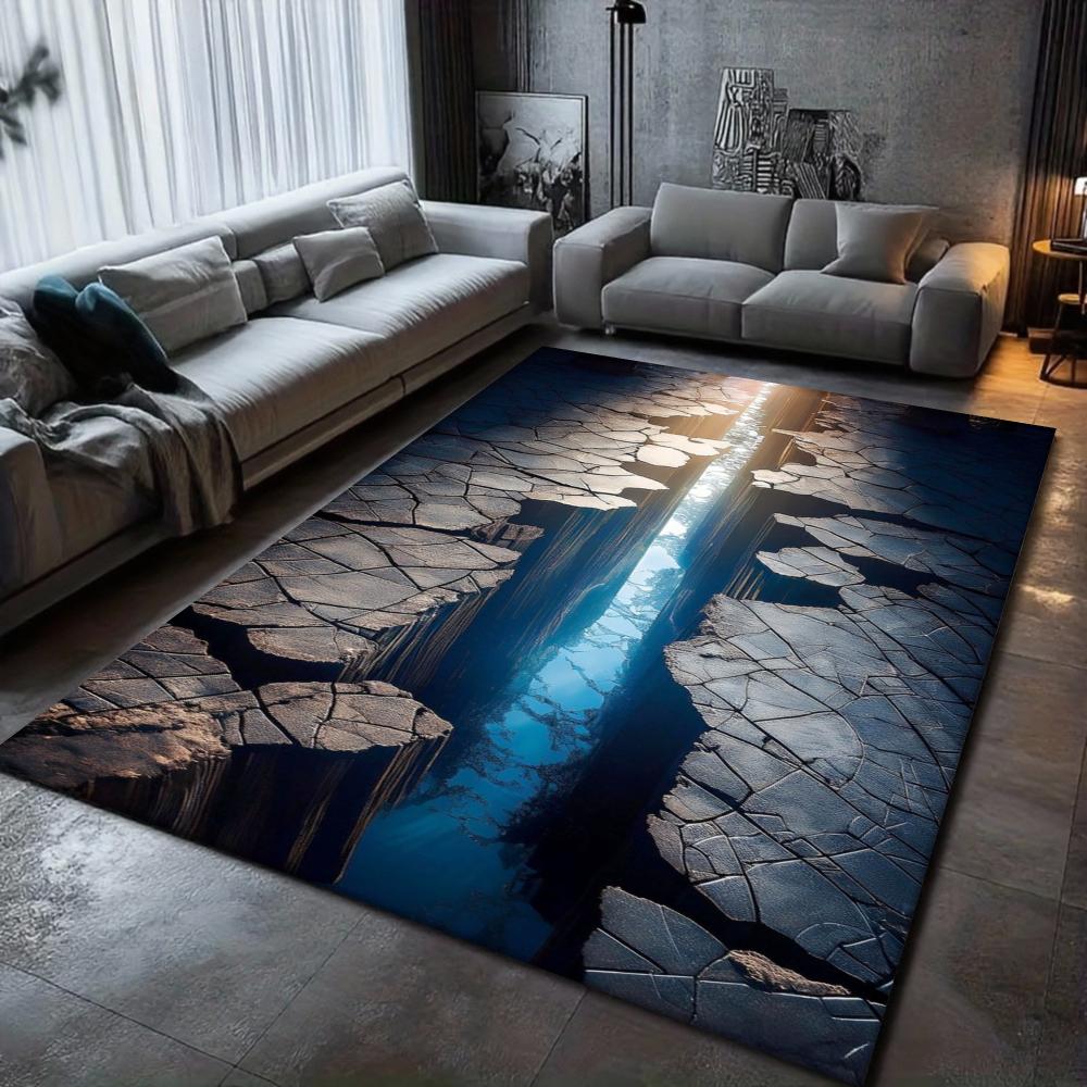 3D Abyss Carpet Mat Rug - Fantasy Scene Design Home Decoration Non-Slip Floor Mat for Living Room Bedroom Living Room Decoration