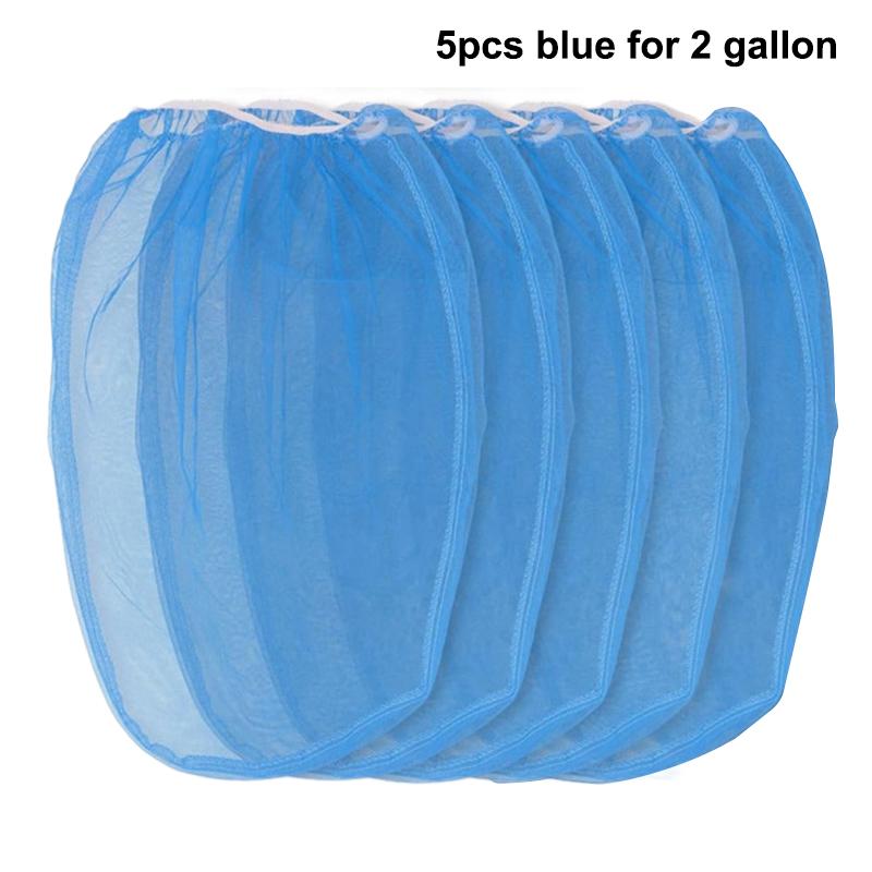 

5 шт. Мешки-фильтры для краски с верхним отверстием Гидропонные мешки для фильтрации краски Для покраски Садоводства Домашнего декора Фильтрации примесей 5pcs blue 2 gallon