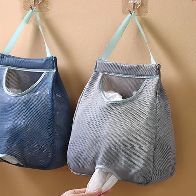 Saci de gunoi Cutie de depozitare pentru pungă de plastic Pungă de agățat pe perete Saci de depozitare din plasă lavabilă Suport pentru pungi de plastic Dispenser unelte de bucătărie