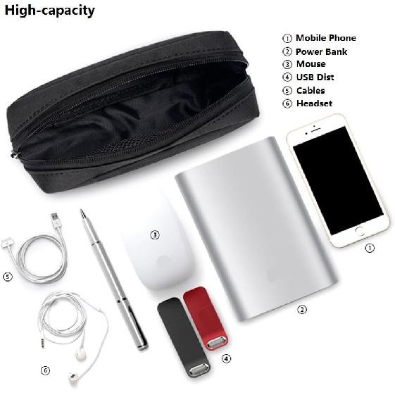 Universal Electronics/Accessories Soft Carrying Case Bag, Durable & Light-weight,Suitable for Out-going, Business, Travel and Cosmetics Kit