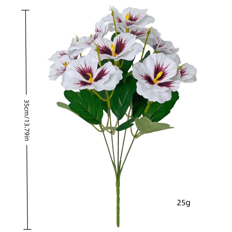 Jedwabna Dekoracja z Fiołków i Phalaenopsis Sztuczne Kwiaty do Domu, Hotelu, na Zewnątrz, na Wesele
