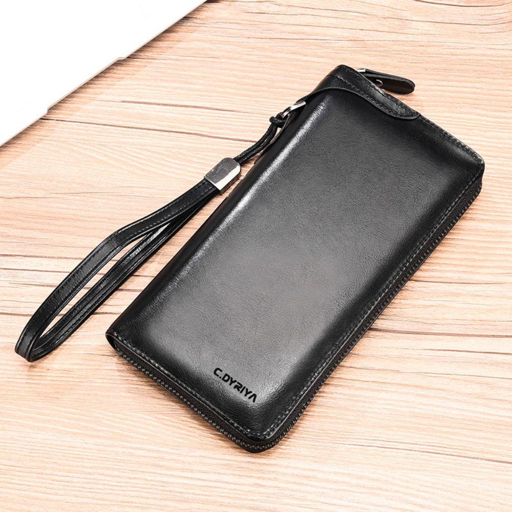

Large Capacity Business Clutch Bag Card Brand ID Card Holder Fashion Long Zipper Wallet Women чорний
