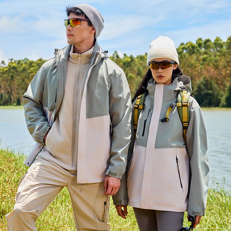 Unisex 3-in-1 Fleece Lined Winter Windbreaker