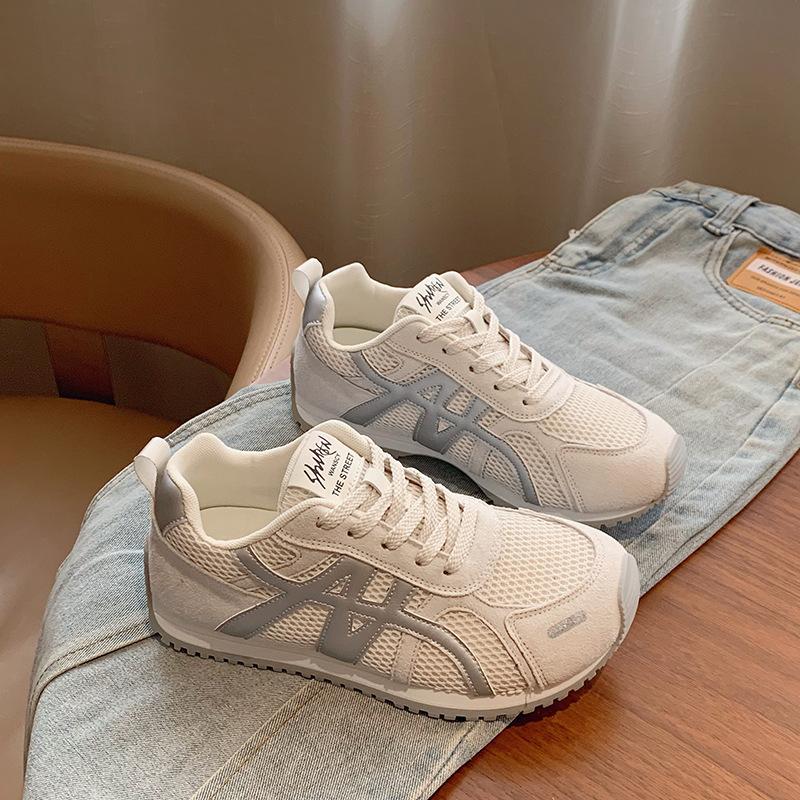 2025 New Spring and Autumn Fashion Casual Shoes Children's Thin-soled Sports Shoes German Training Shoes Mesh Comfortable Dad Shoes Women's
