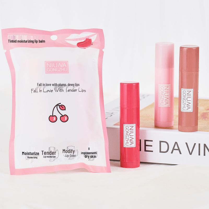 Nuna Princess 3-Piece Hydrating & Nourishing Tinted Lip Balm for Autumn/Winter – Lightens Lip Lines, Perfect for Students