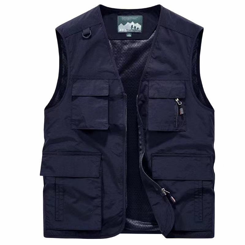 Men's Quick-Dry Multi-Pocket Vest for Team Building, Photography, and Fishing Events - Spring/Autumn 2209.