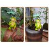 Frogs Garden Decoration Resin Solar Frogs Statue Outdoor Garden Decors Gifts for Pathway Yard Lawns Patio Housewarming