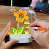 Non-Toxic Hard Acrylic Diy Kids Drawing Board Light Wipe Dust-Free Handwriting Board Blackboard Night Light