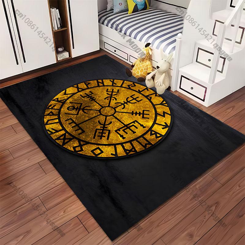 Mystical symbolic circular design carpet Yoga living room room decor children's crawling mat doormat area rug games mat