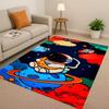 3D Cartoon Astronaut Weltraumfahrer Planet Wohnzimmer Rutschfester Teppich für Schlafzimmer Spielzimmer Sofa, Heimdekoration Fußmatte Weihnachten