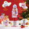 38CM Christmas Nutcracker Macaron-themed Soldiers Handcrafted Nutcracker Soldier Christmas New Year Festival Decoration Gift