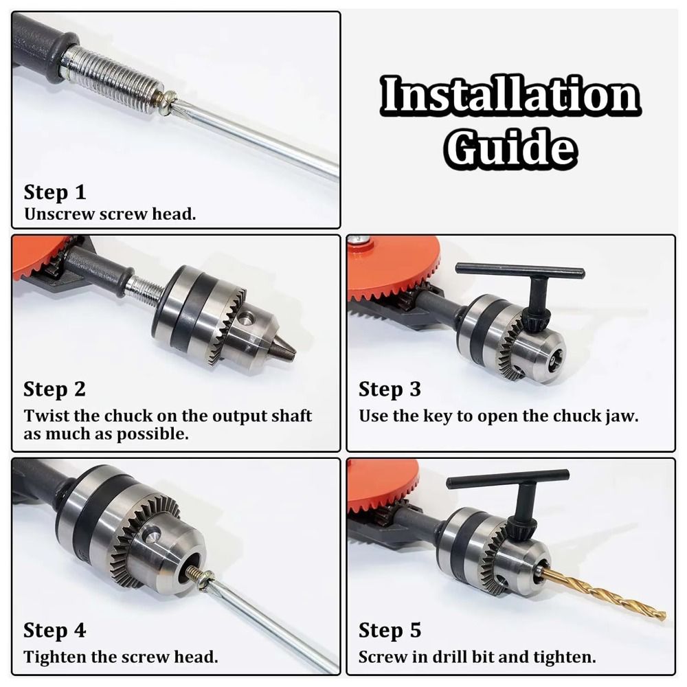 Multi-function Hand Crank Drill Non-Slip Handle Carpenters Bit Brace New Manual Drilling Tool