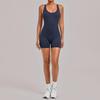 Nouveau Body de Sport Yoga Européen et Américain: Combinaison une pièce à dos croisé, ajustée, pour le fitness et la course à pied