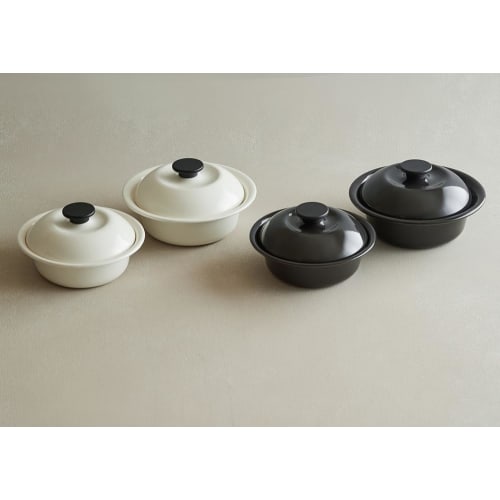 Nodahoro Enamel Heat-Resistant Pot, Large, Gas/IH Compatible, Perfect for Single-Person Ramen and Udon Noodles, Made in Japan, Milky White, KO-21MW