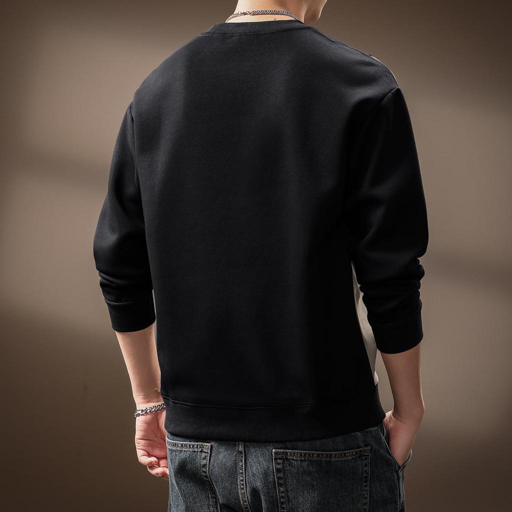 Luksusowa męska bluza z kapturem w stylu retro, patchwork w bloki kolorów, ciężka, jesienna kolekcja