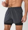 Men's Quick-Dry 2-in-1 Running Sports Shorts with Anti-Exposure Liner