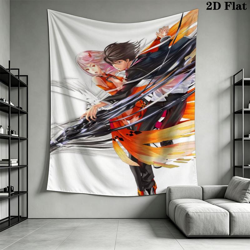 Guilty Crown Wall Tapestry Aesthetic Wall Hanging Printed Fabric Blanket Decorative Tapestries for Bedroom Living Room Home Decor