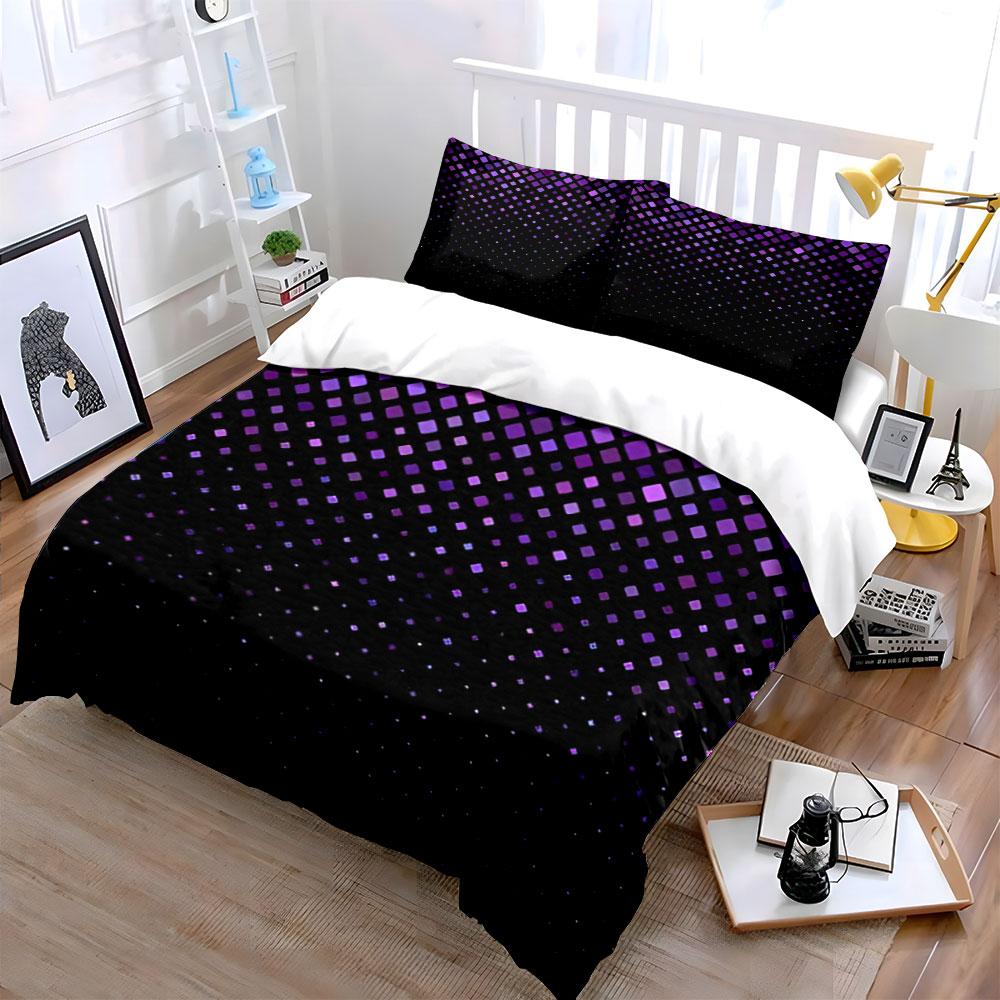 "Purple Gradient Decorative Set" Bedding Set with 1 Duvet Cover 2 Pillowcases Single Double King Queen, Gift