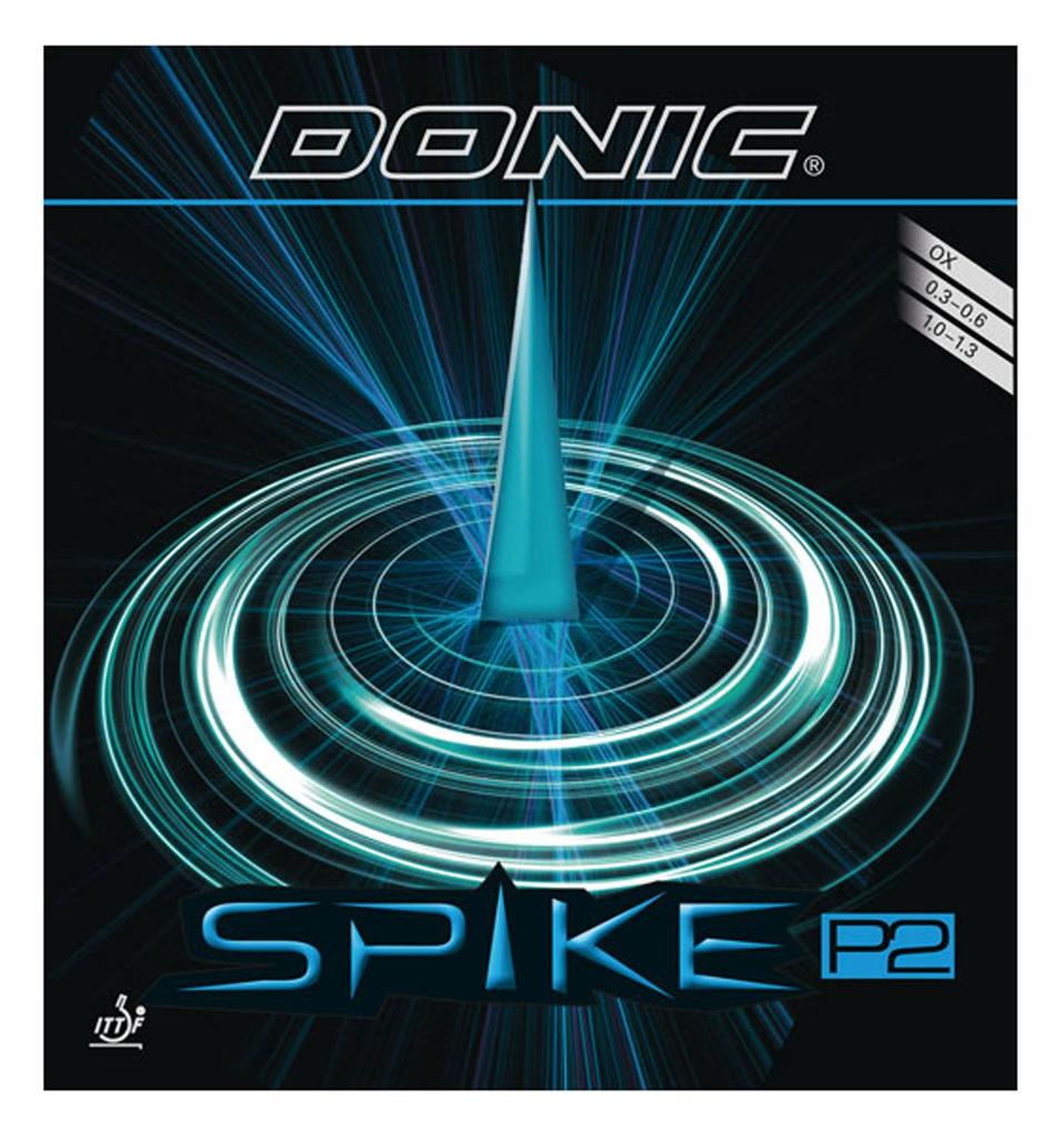 DONIC Table Tennis Spikes P2 Product with Masato High Grain Rubber Black AL074 (Co-developed Shiono) 0.3