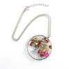 Winding Natural Stone Crystal Tree Of Life Necklace, Colorful Stone Necklace Jewelry N106
