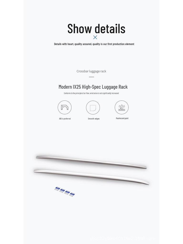 Rack de Teto Plástico Hyundai IX25 de Pequim - Montagem Adesiva