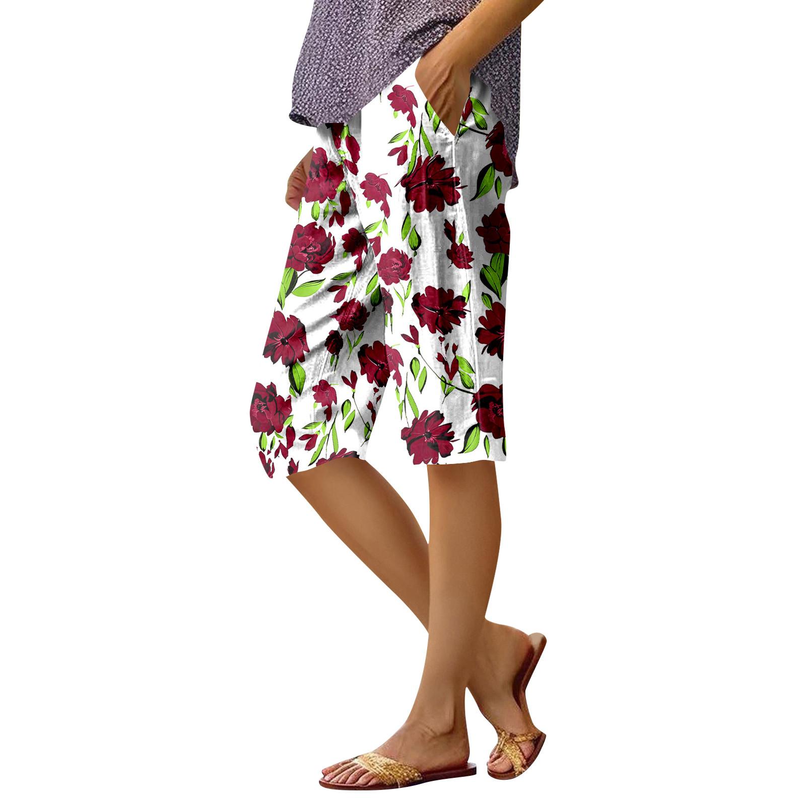 

Жіночі модні повсякденні штани 5/10 з принтом і еластичною талією XL