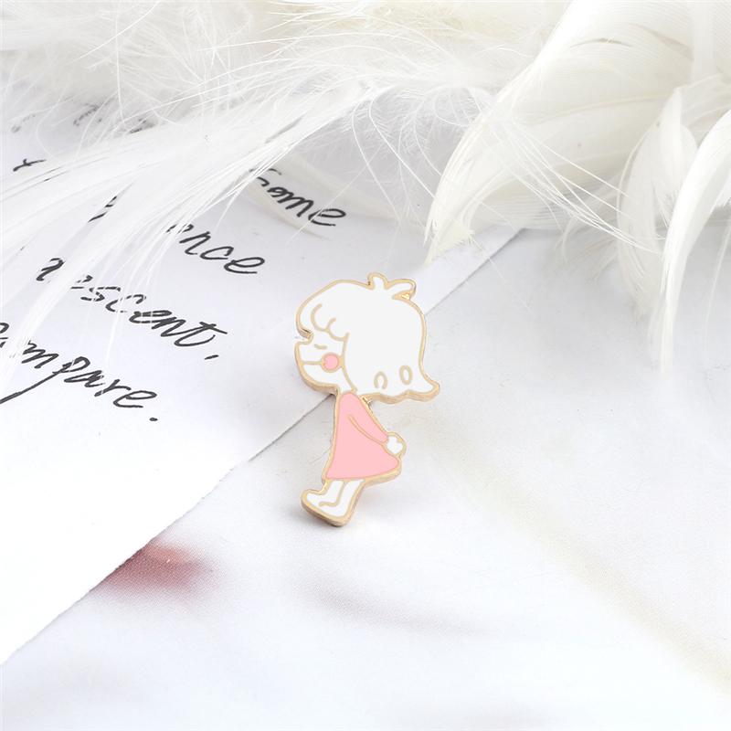 Proposal Pins Cute Boy and Girls Brooch Small Lovely Cartoon Enamel Pin Decoration Jewelry for Couple Party Coat Bag Accessories