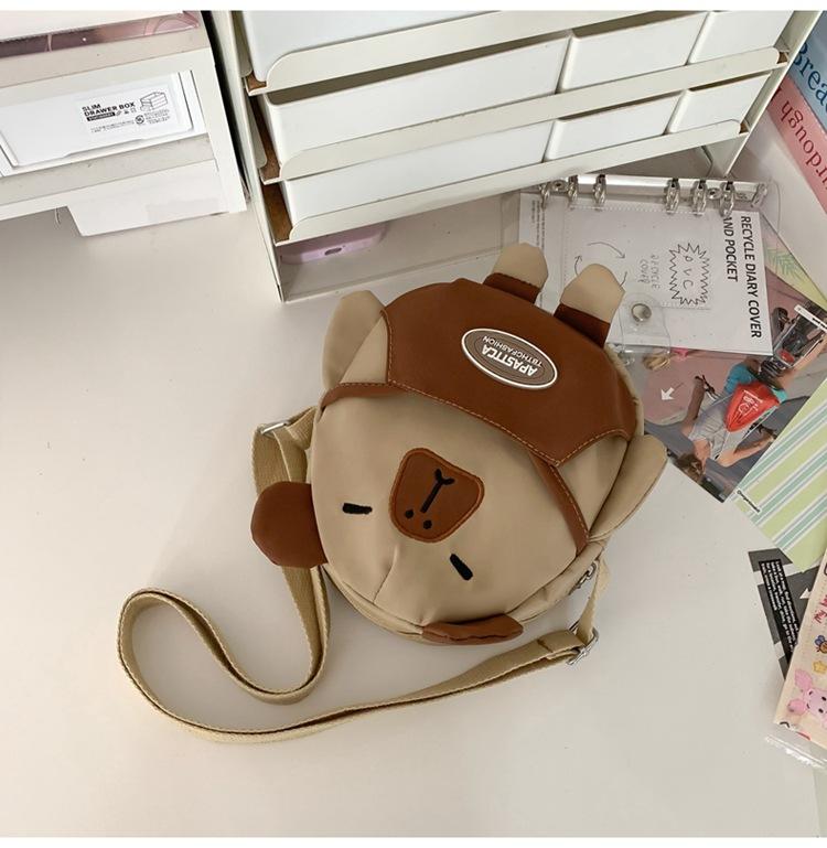 Torebka dziecięca damska torba typu crossbody torba na ramię z kreskówkowym misiem