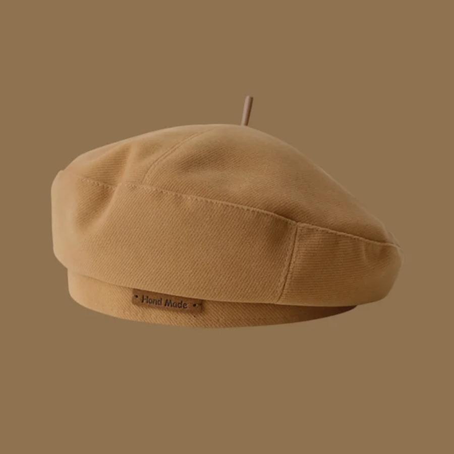 

Ретро берет ручной работы весна осень женский черный бежевый шерстяной берет хаки коричневый малярная шляпа женская зимняя темпераментная кепка Sense хаки