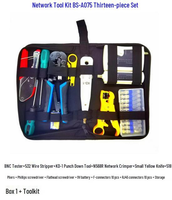 Network Toolkit: Crimper, Cutter, Tester, Crystal Head, Sheath für Household Network Cable Installation