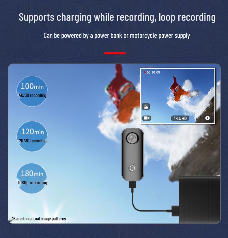 SJCAM C100+ Waterproof HD Sport Camera for Cycling, Diving, and Vlogging