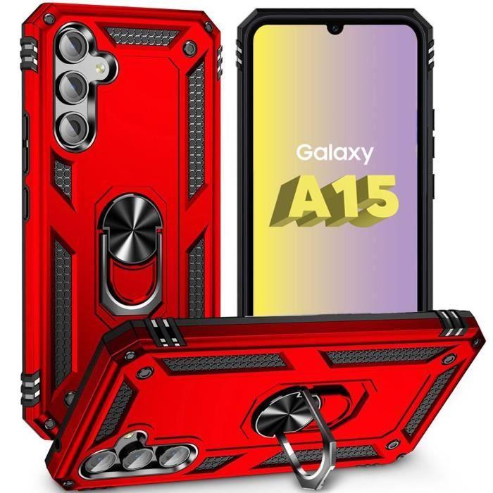 Coque de protection - Samsung - Galaxy A15 5G - Rouge - Rigide - Support pivotant 360°