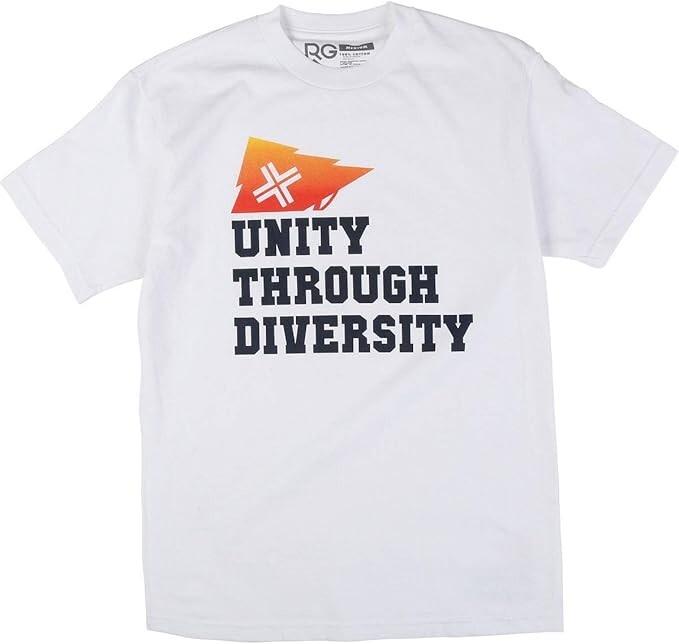 Lifted Research Group LRG Mens Unity Through Diversity White Shirt NWT Medium Unisex T-Shirt L