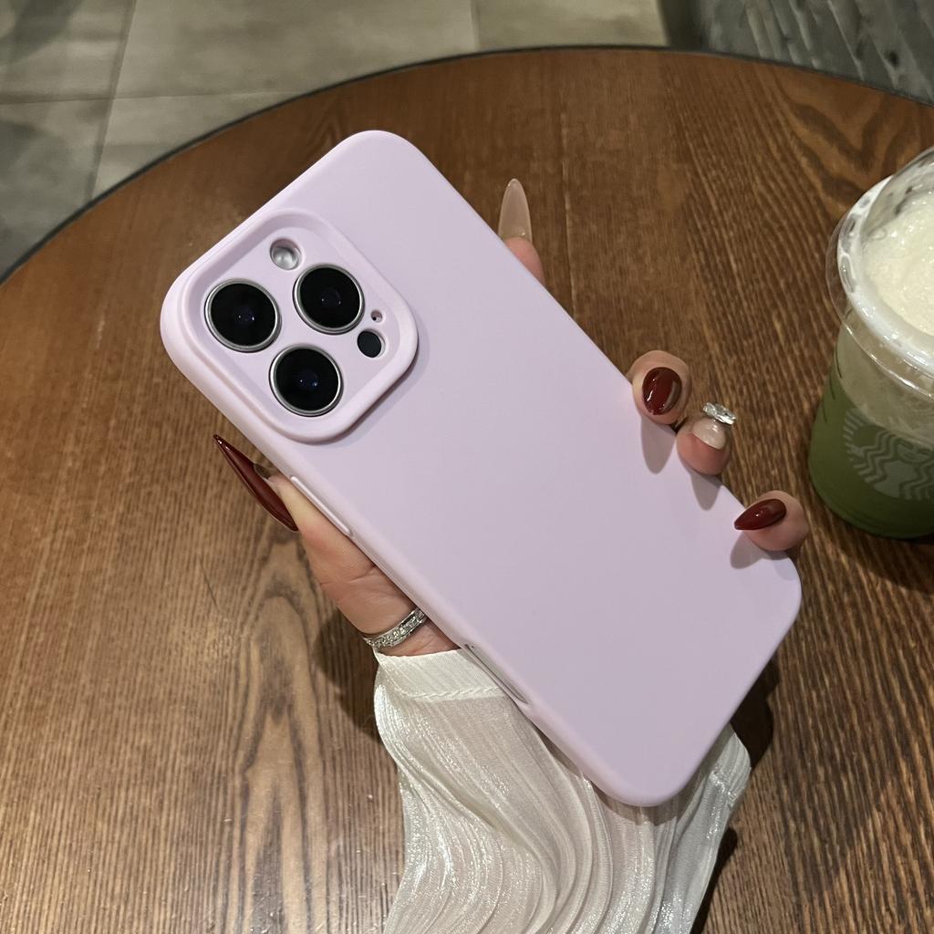 Soft Silicone Candy Color Case for iPhone 16 15 14 Plus 13 12 11 Pro Max Armor Shockproof TPU Rubber Bumper Simple Matte Cover
