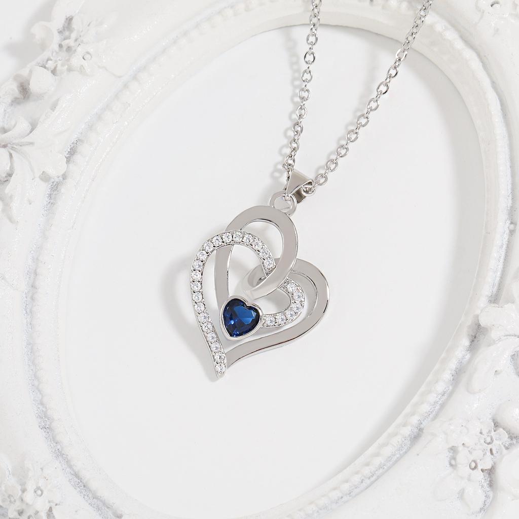 Irregular Heart-To-Heart Pendant Female Premium Overlapping Interlocking Love Necklace Premium Durable Quality