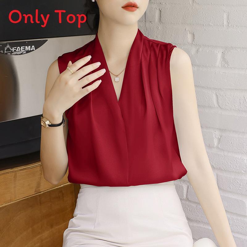 Satin Shirt For Women Long Sleeve With French Design And Classic Style For Office Wear