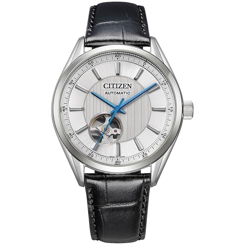 

[Citizen] watch citizen collection mechanical self-winding waterproof silver open heart NH9111-11B men s black