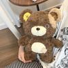 Soft Bear Plush Toy Patchwork Bear Stuffed Doll Kawaii Button Bear Plush Doll  Birthday Gifts