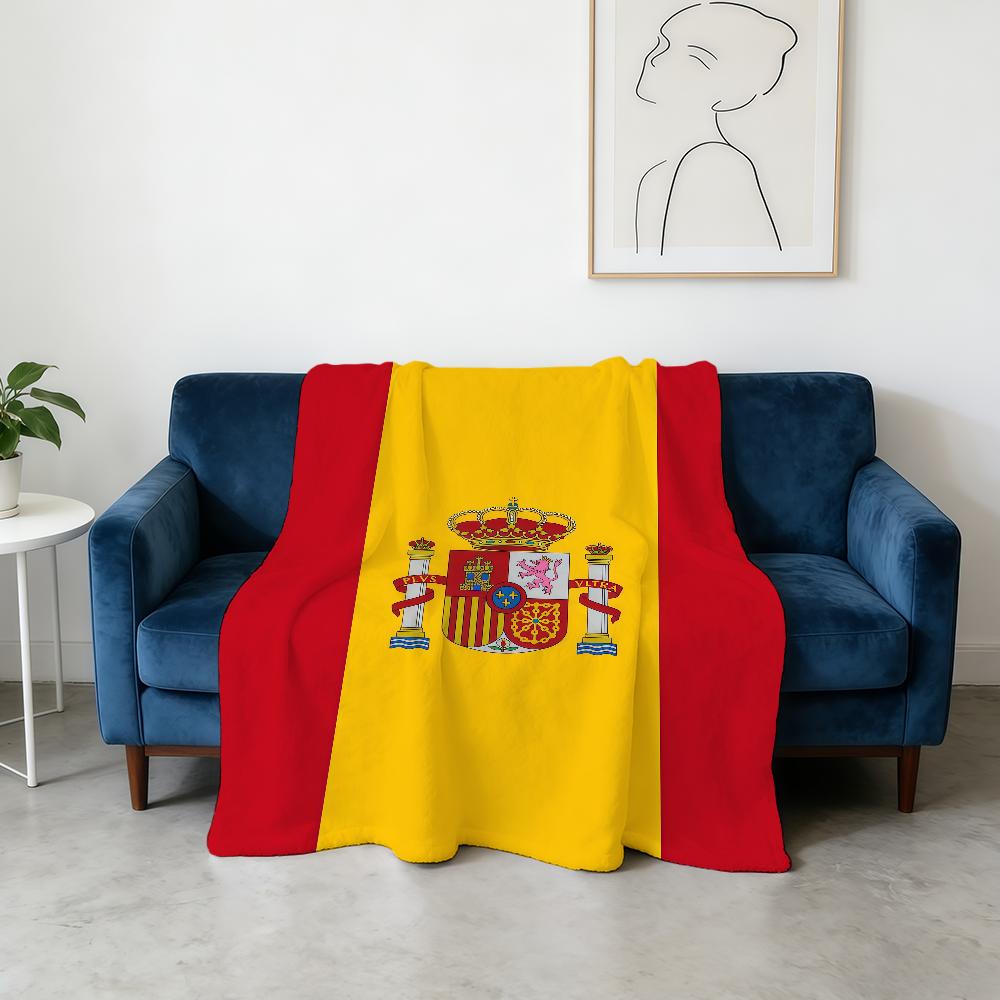 Blanket Super S-Spain Warm Comfortable Plush Throw Cool Blanket Child Home Flag Sofa Bedroom Gift