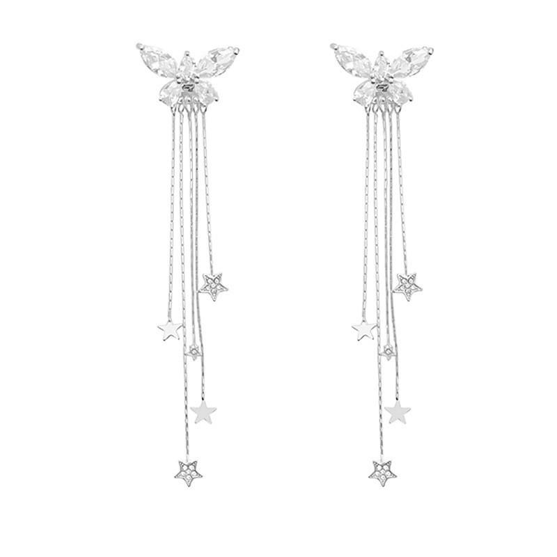 2025 Bow Star Tassel Earrings: Versatile, Light Luxury, High-End Style for Women