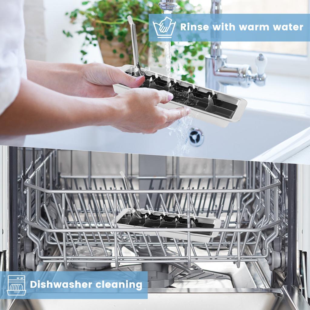 18 Slot Metal Ice Trays Stainless Steel Ice Cube Tray Food-Grade Freezer Mold Removable Solidified Mold for Juice Chocolate Pops