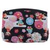 Maeda Senko Peko-chan × Kyoto Bottom Gusset Pouch Black