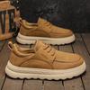 Men's Low-Top Casual Leather Shoes Vintage British Style Lightweight Soft Bottom Outdoor Work Shoes Spring Autumn Season