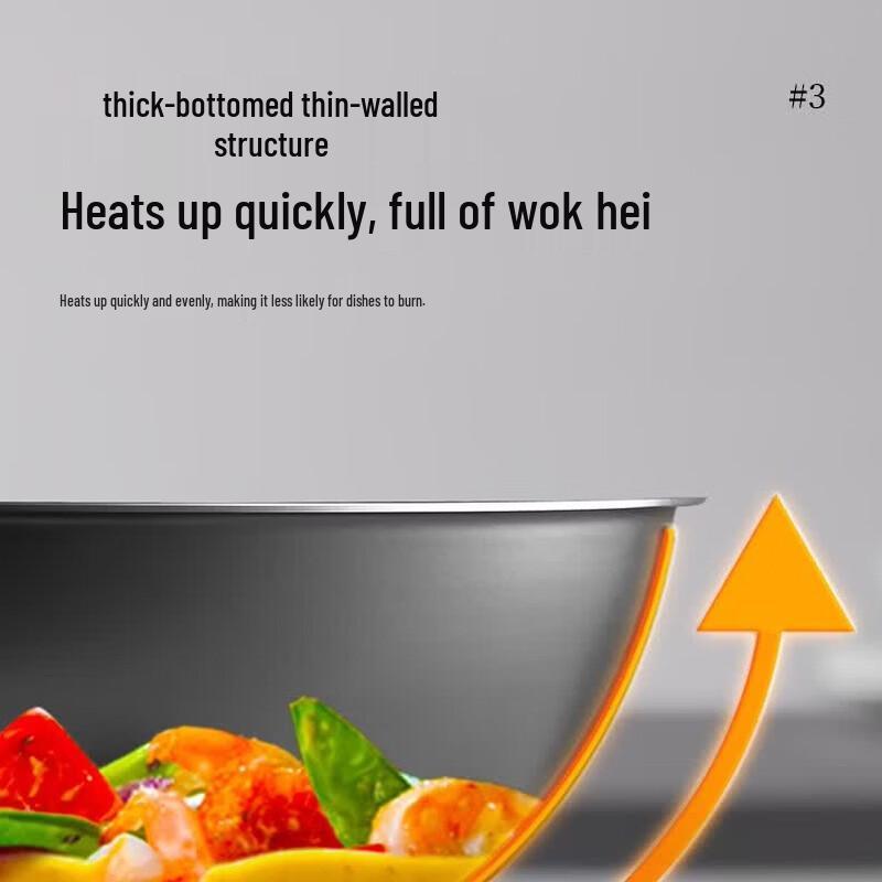COOKER KING 32cm Carbon Steel Flat-Bottom Wok/Frying Pan